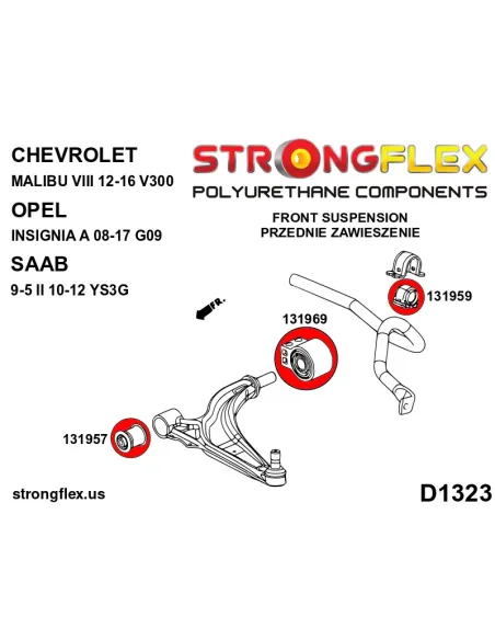 136228A: Front suspension bush kit SPORT