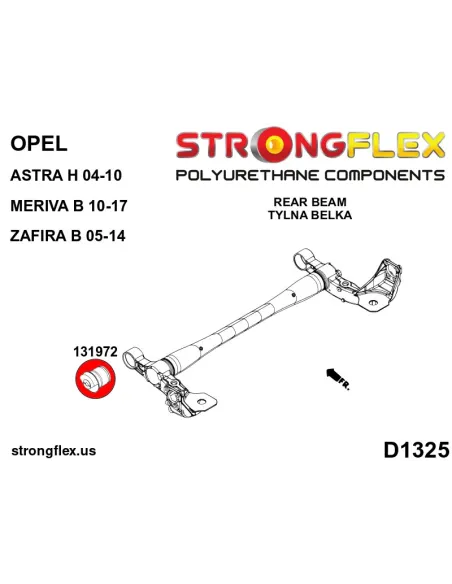 131972A: Rear beam mounting bush