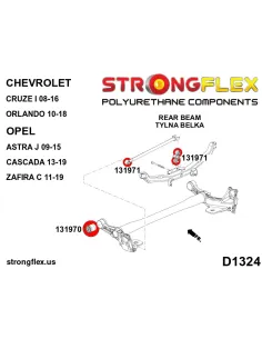 131970A: Rear beam bush SPORT 2