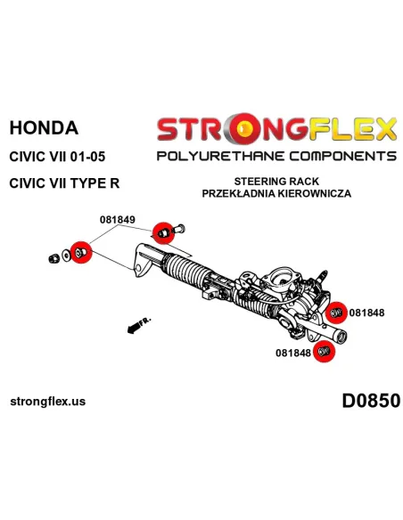 081848A: Steering rack bush SPORT