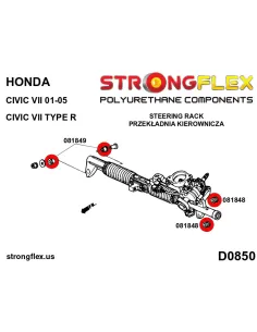 081849A: Steering rack bush SPORT 2