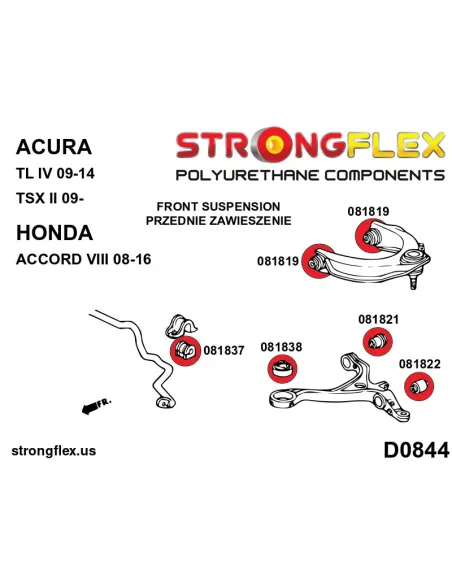 086238B: Front suspension bush kit