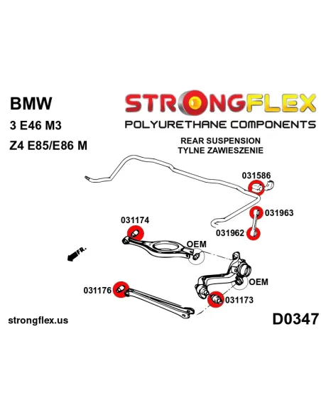 031173B: Rear trailing arm front bush
