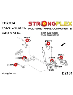 216298A: Rear suspension bush kit SPORT 2