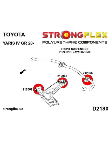 216296A: Full suspension bush kit SPORT