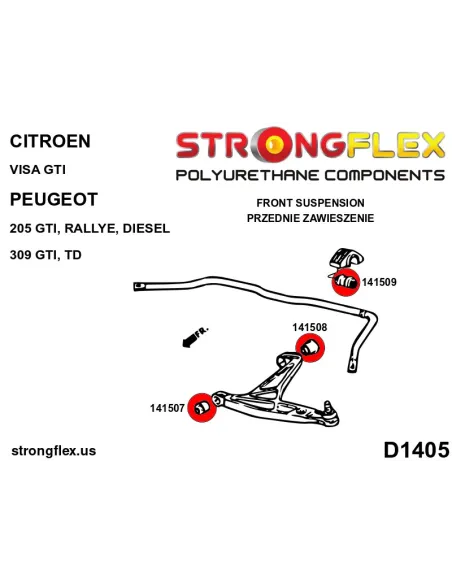 141509A: Front anti roll bar bush SPORT