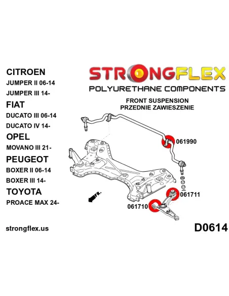 061990A: Front anti roll bar bush SPORT