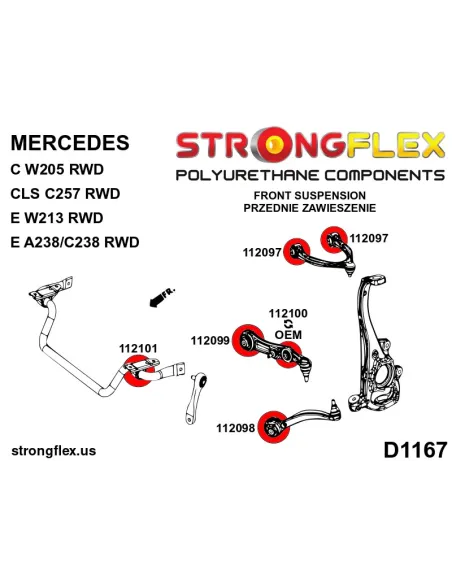 116302B: Front suspension bush kit
