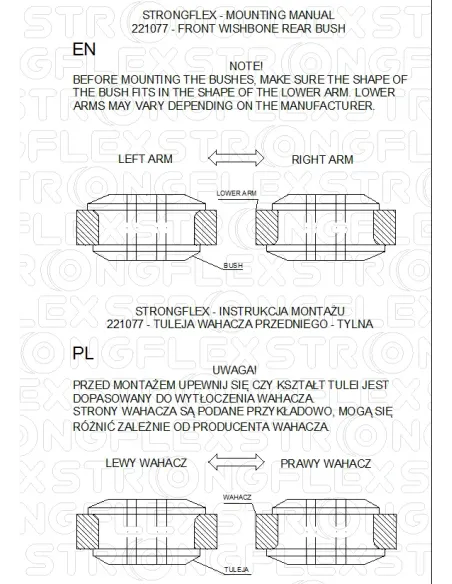 226238B: Full suspension bush kit