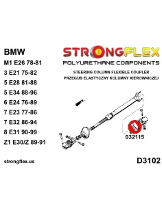 032115A: Steering column flexible coupler SPORT 2