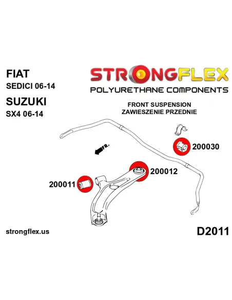 200030A: Front anti roll bar bush SPORT