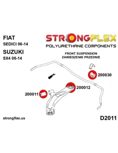 206170B: Front suspension bush kit 2