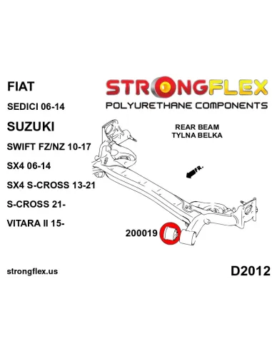 206171B: Front suspension and ream beam bush kit
