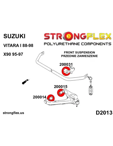 200031A: Front anti roll bar bush SPORT