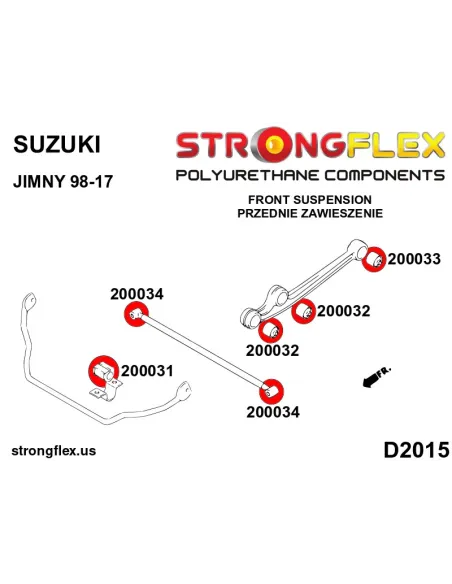 206172B: Front suspension bush kit