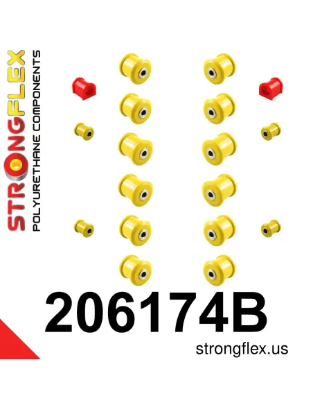 206174B: Full suspension polyurethane bush kit