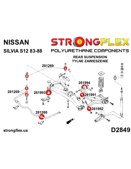 286228A: Full suspension bush kit SPORT