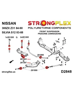 286229A: Front suspension bush kit SPORT 2