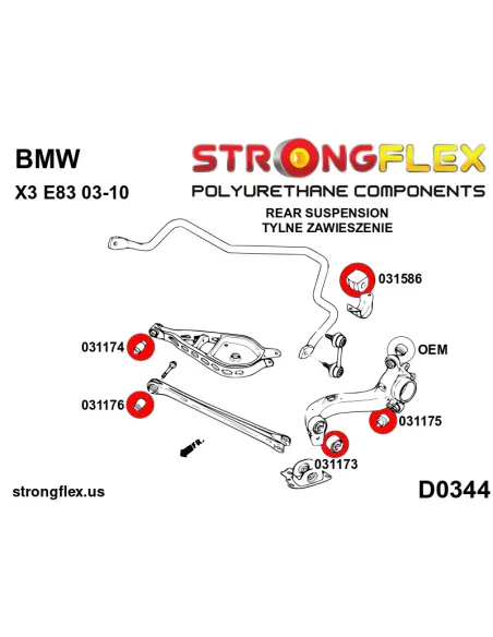 031174A: Rear control arm upper inner SPORT