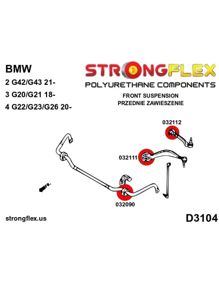 032111A: Front suspension - front bush SPORT