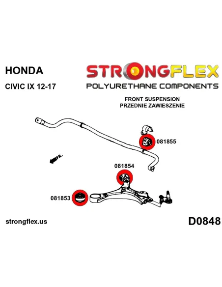 086240A: Front suspension bush kit SPORT
