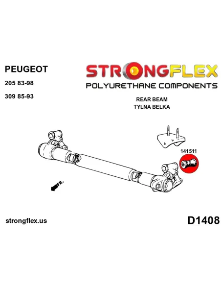 141511A: Rear beam bush SPORT