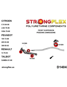 146104B: Front suspension and ream beam bush kit 2