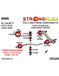 036134B: Full suspension polyurethane bush kit 2