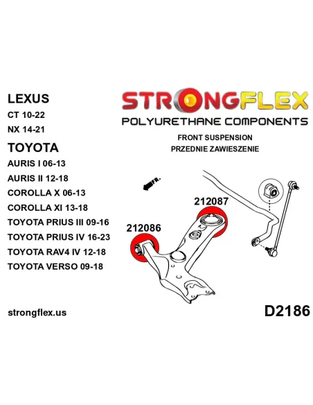 212087B: Front control arm – rear bush
