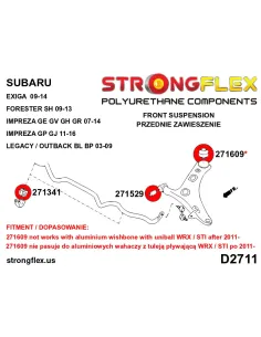 276255B: Full suspension polyurethane bush kit 2