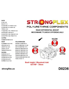 226240A: Full suspension polyurethane bush kit SPORT 2