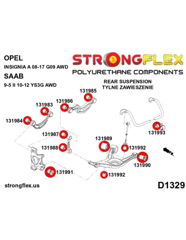 221899A: Front shock top mount bush SPORT