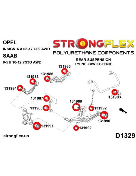 221899A: Front shock top mount bush SPORT