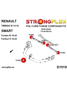 156093A: Front suspension and rear beam kit SPORT 2