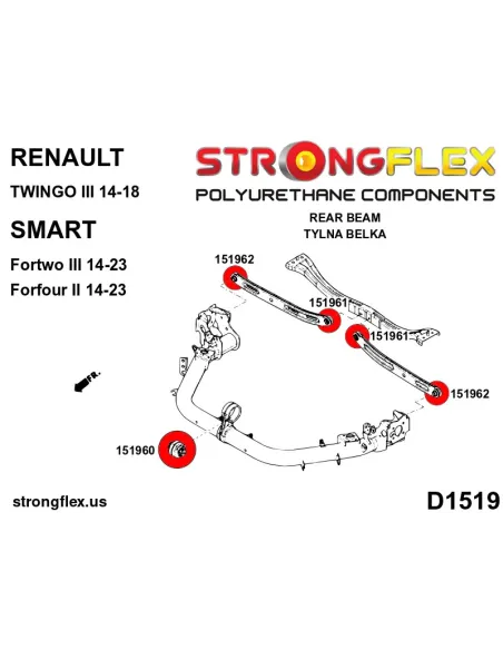 156093A: Front suspension and rear beam kit SPORT