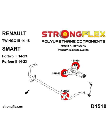 156093A: Front suspension and rear beam kit SPORT