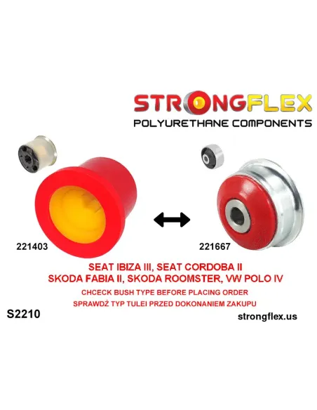 226245B: Front suspension and ream beam bush kit