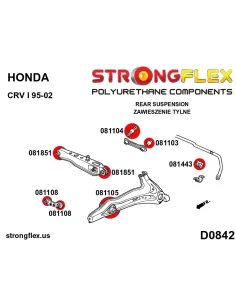 086242A: Rear suspension bush kit SPORT 2