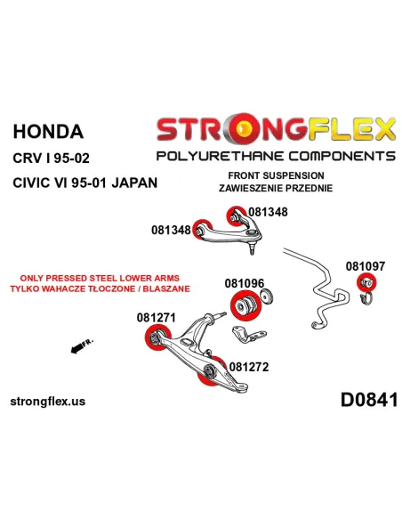 086244A: Full suspension bush kit SPORT