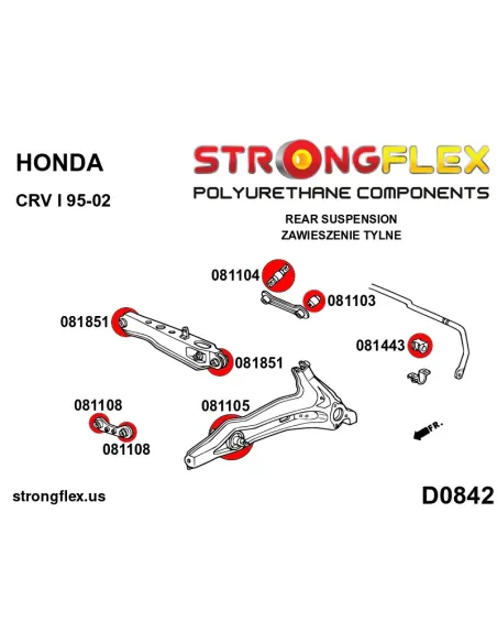 086244A: Full suspension bush kit SPORT