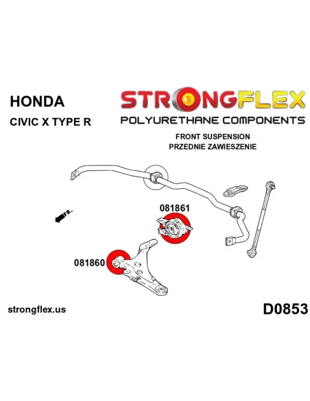 081860A: Front wishbone – front bush SPORT