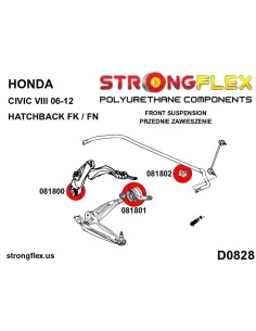 086247A: Front suspension and ream beam bush kit SPORT 2