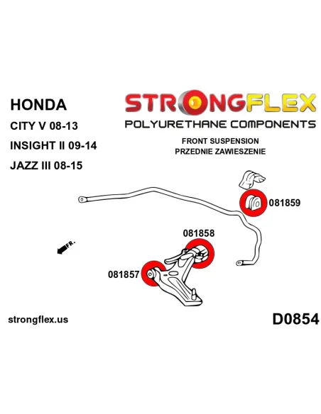 086245B: Front suspension bush kit