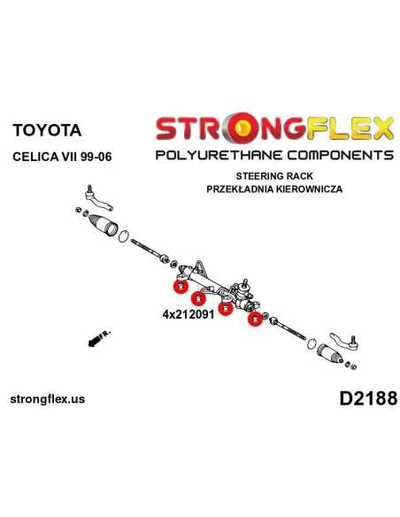 212091B: Steering rack bush