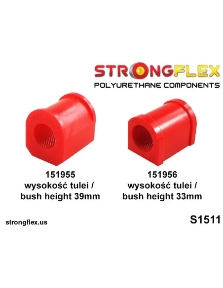 151956B: Front anti roll bar bush (33mm height)