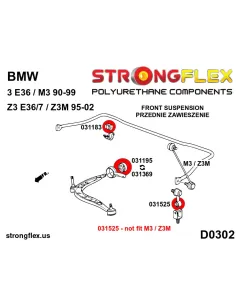 036135A: Front suspension bush kit SPORT 2