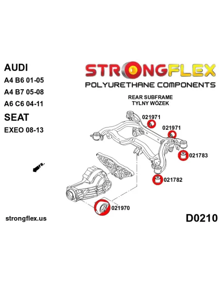 026292B: Full suspension polyurethane bush kit