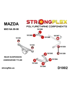 106176B: Rear suspension bush kit
