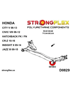 086249B: Front suspension and ream beam bush kit 2