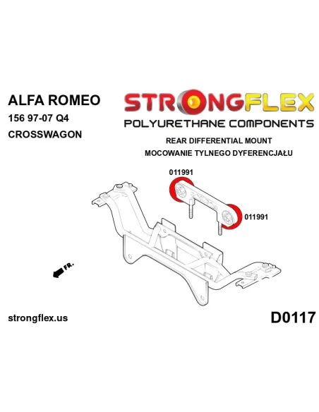 011991A: Rear diff mount - front bush SPORT